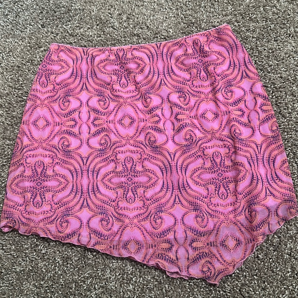 70s style mesh mini skirt